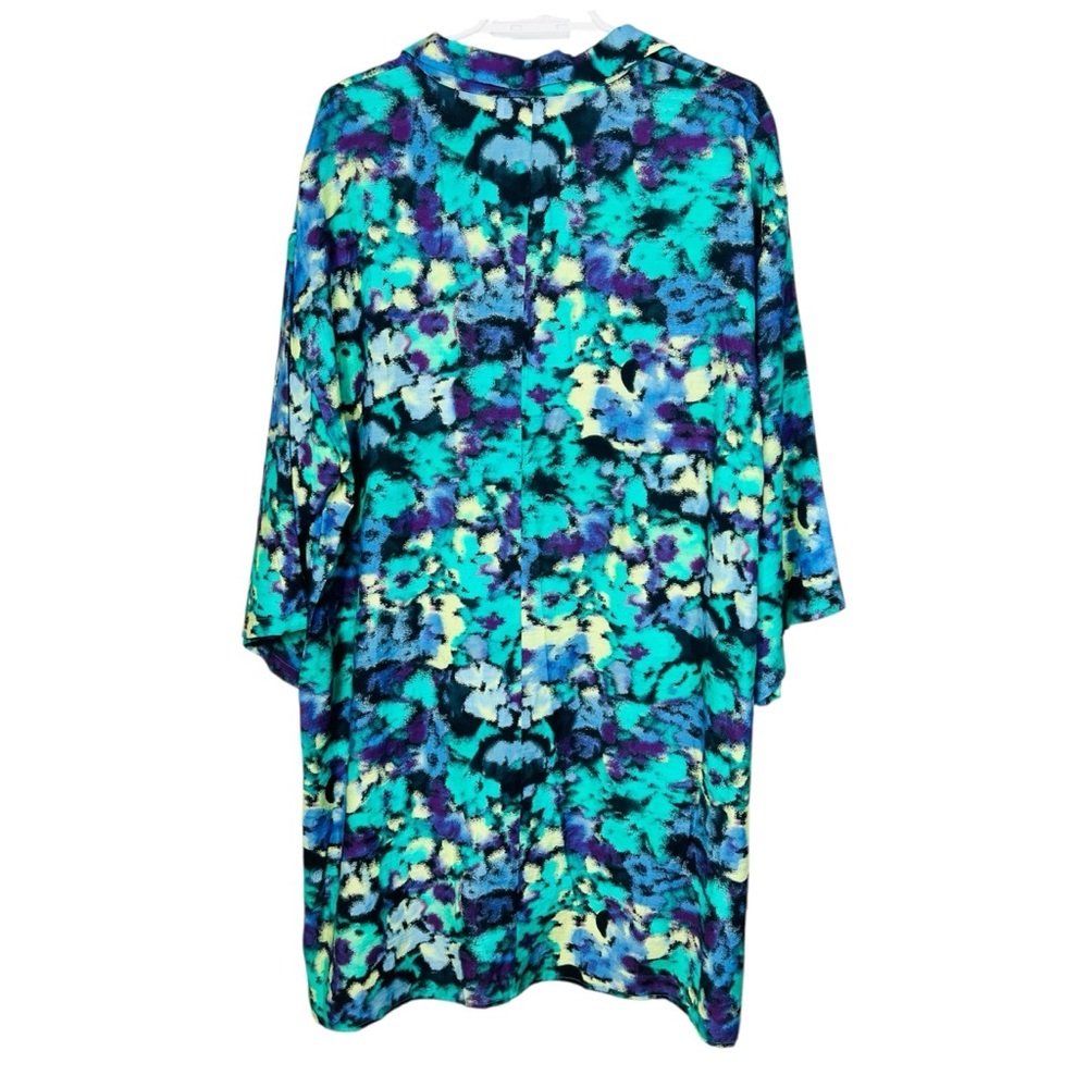 NWT Simple Wish Vibrant Blue Multicolor Tunic dress women size EU 46 Xl/ XXL - Picture 2 of 14